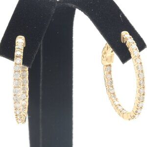 1.80 Carat Natural VS2-SI1 Diamonds in 14K Solid Yellow Gold Lever back Earrings